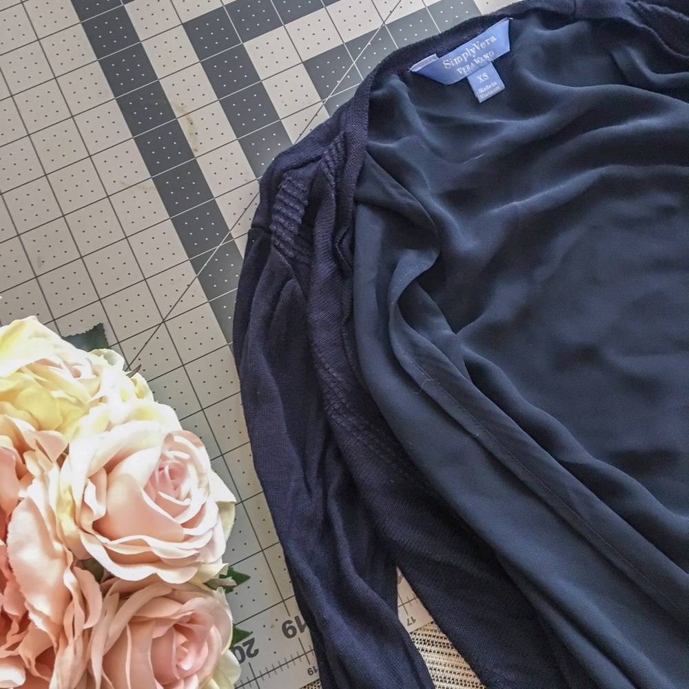 Navy Layered Cardigan by SimplyVera