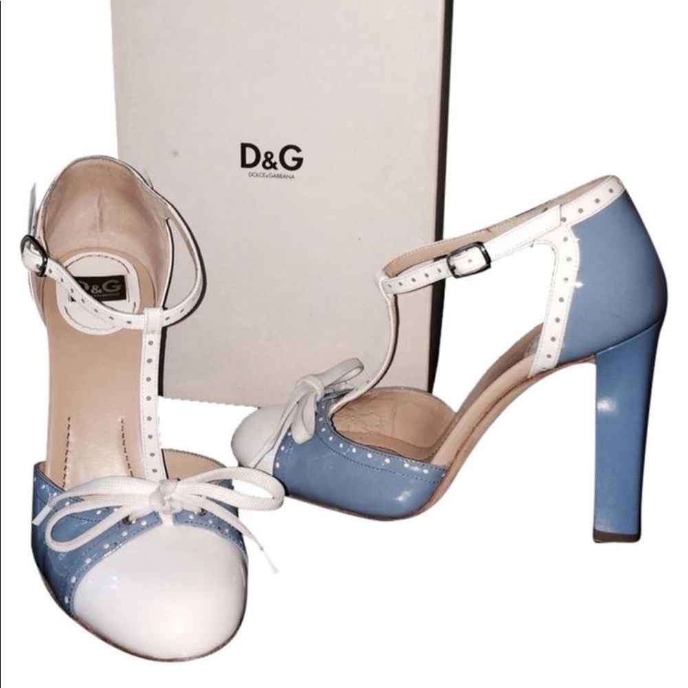 (SOLD)Dolce & Gabbana Mary Jane Saddle Platforms