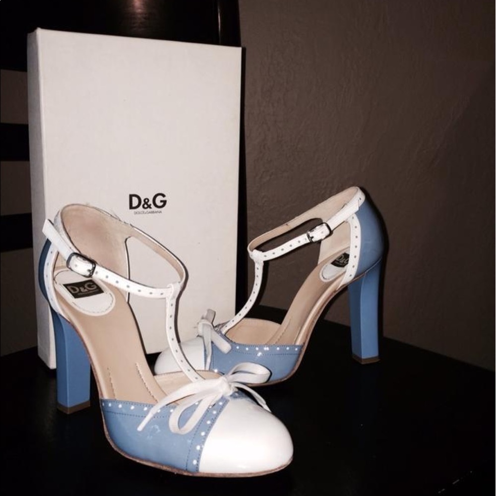 (SOLD)Dolce & Gabbana Mary Jane Saddle Platforms - Picture 2 of 7