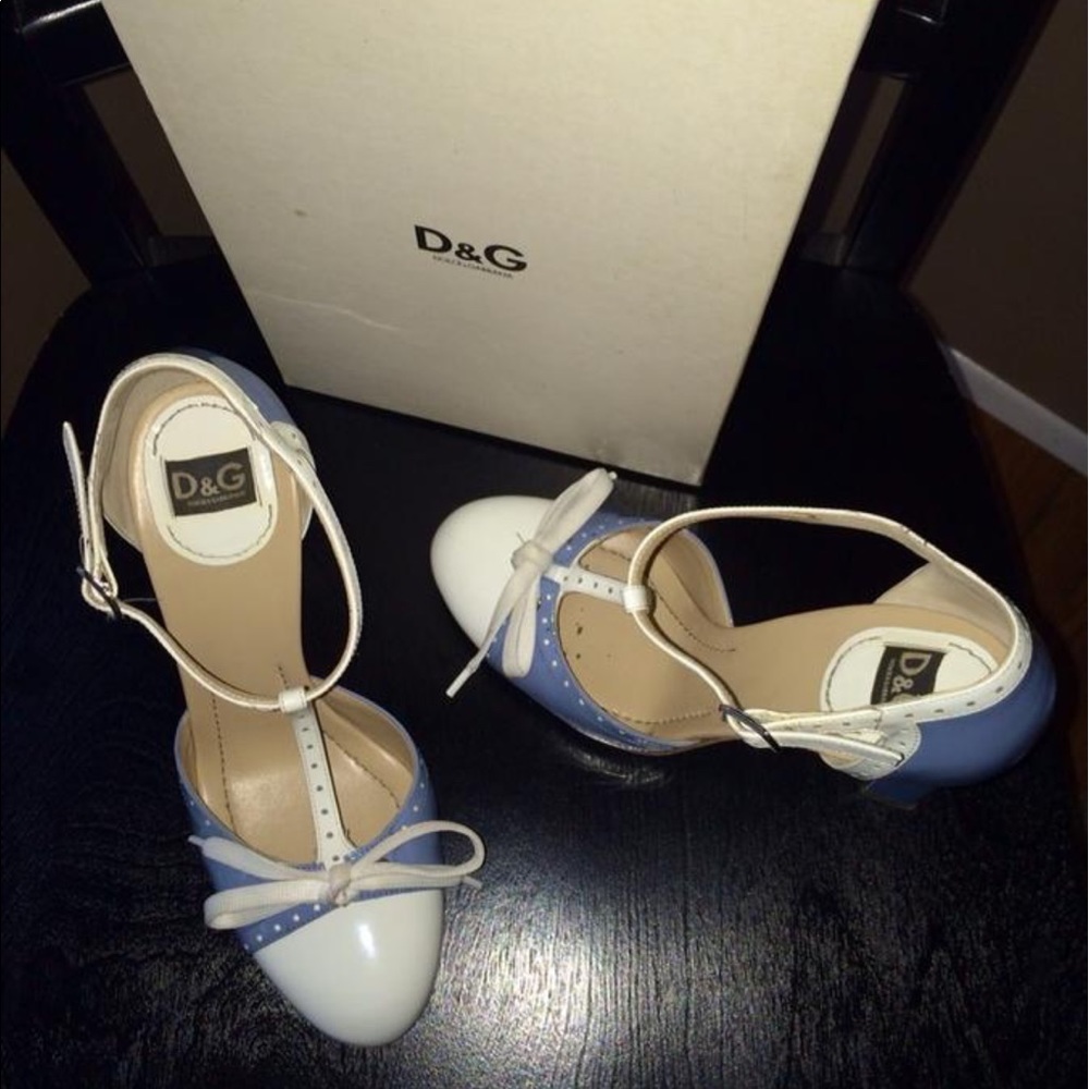 (SOLD)Dolce & Gabbana Mary Jane Saddle Platforms - Picture 3 of 7
