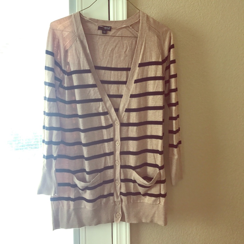 Tan and black cardigan