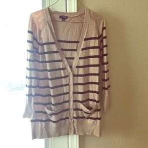 Tan and black cardigan