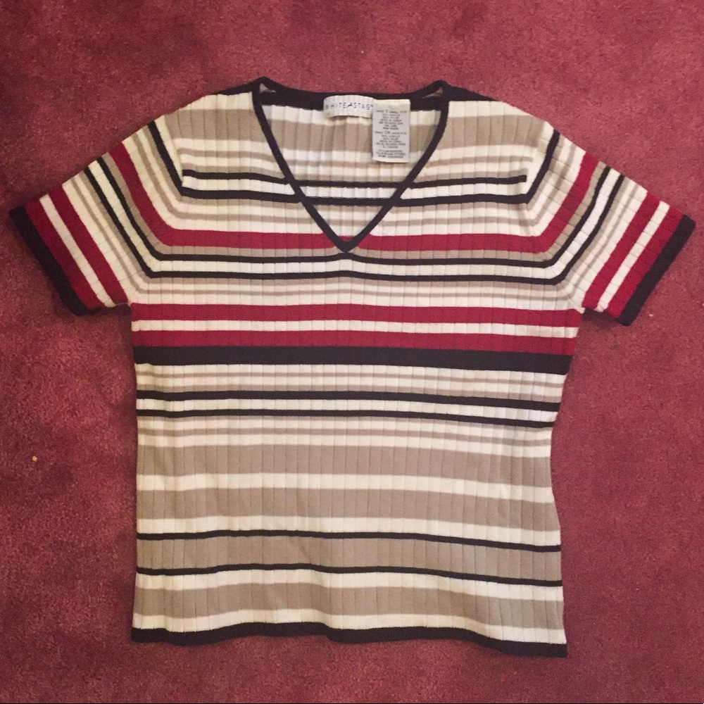 💄Striped White Stag Top 💄