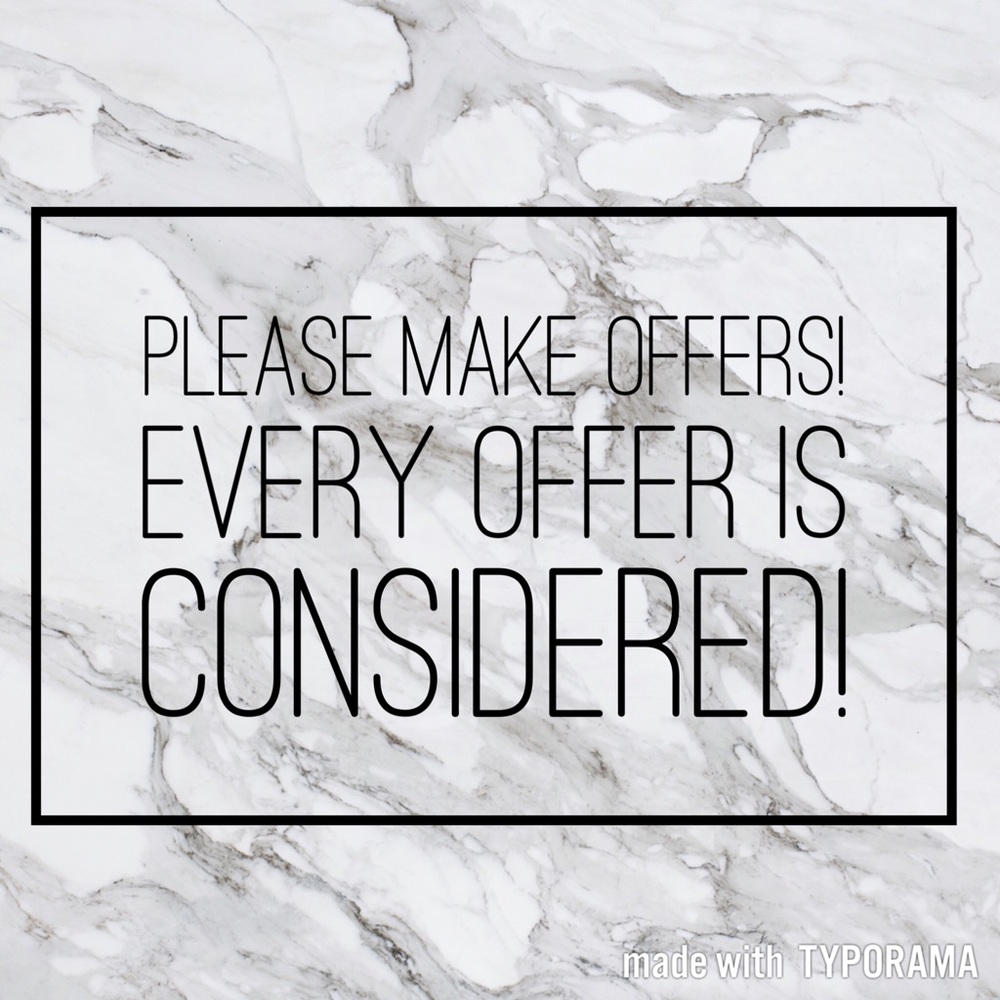 Offers encouraged!