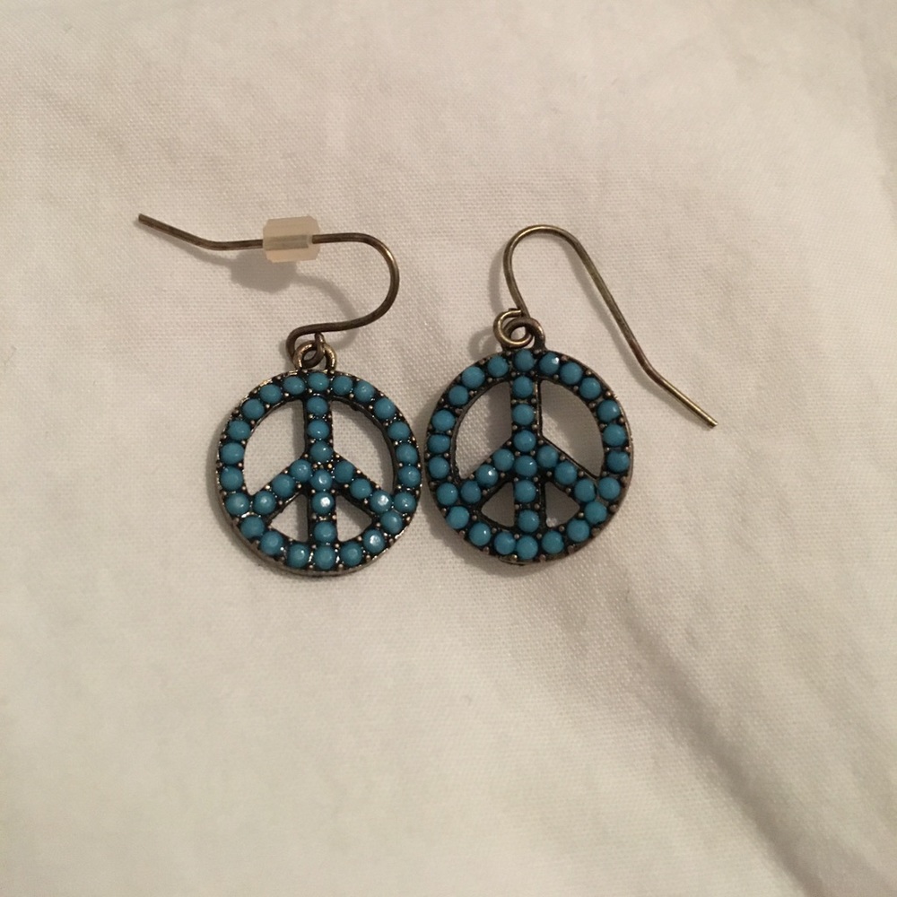 Peace sign earrings
