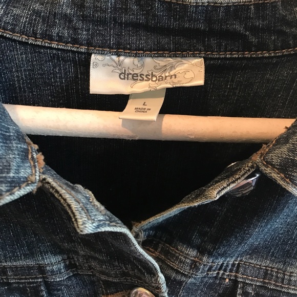 New   jean jacket. Rhinestones L - Picture 3 of 6