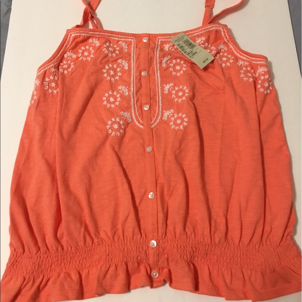 Brand New AE peach flower pattern tank top
