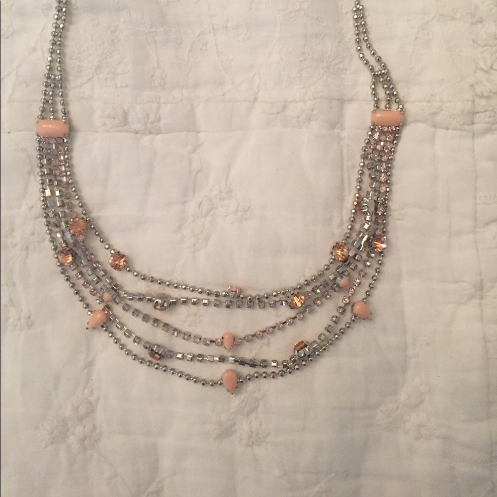 Jessica Simpson Pink faux rhinestone necklace!