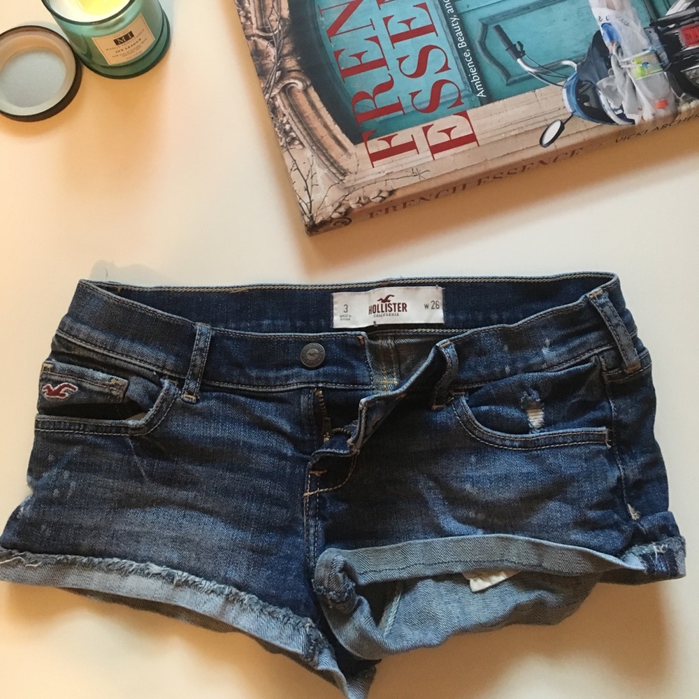 Dark wash jean shorts