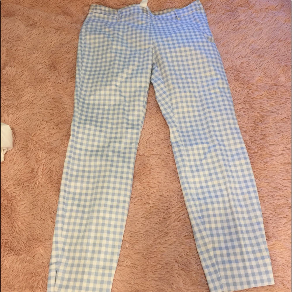 Blue & White Checkered Pants