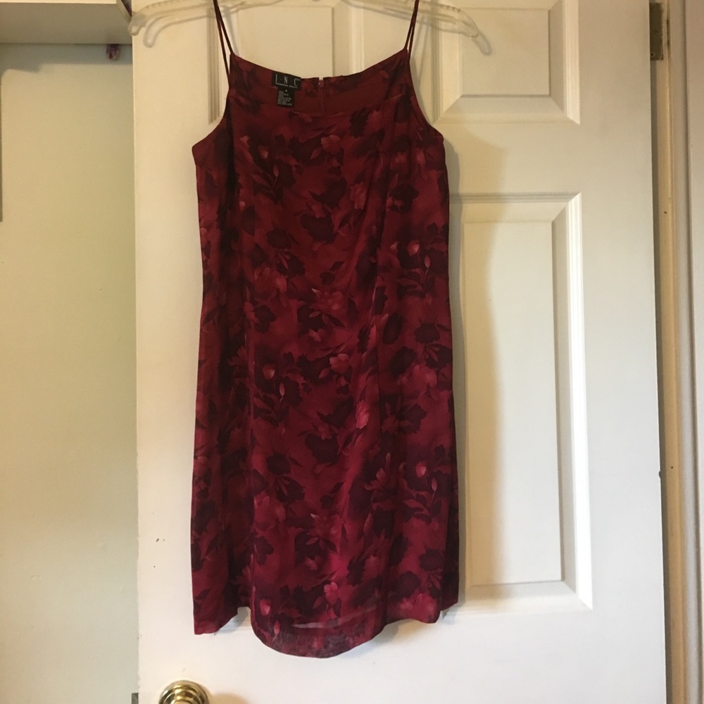 INC Cherry red floral print spaghetti strap