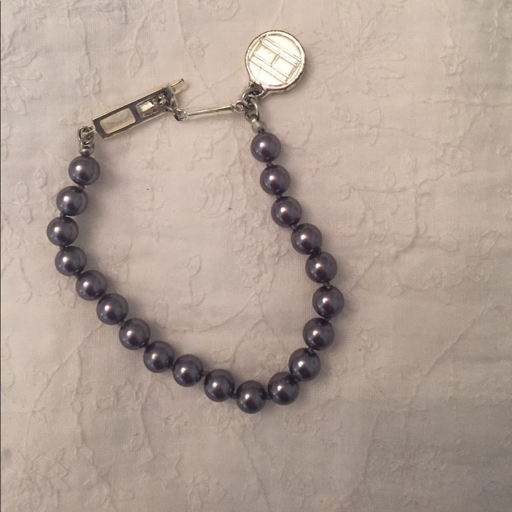 Tommy Hilfiger Faux black pearl bracelet