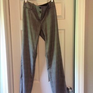 Black and white wide leg dress pants