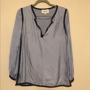 Periwinkle 100% Silk Blouse