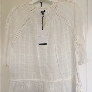 NWT Who What Wear (Target Brand) white peplum top