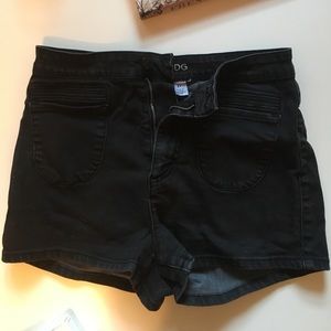 High waisted black shorts