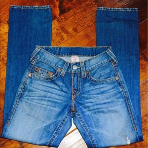 True Religion Multi Stitched Straight Leg Jean