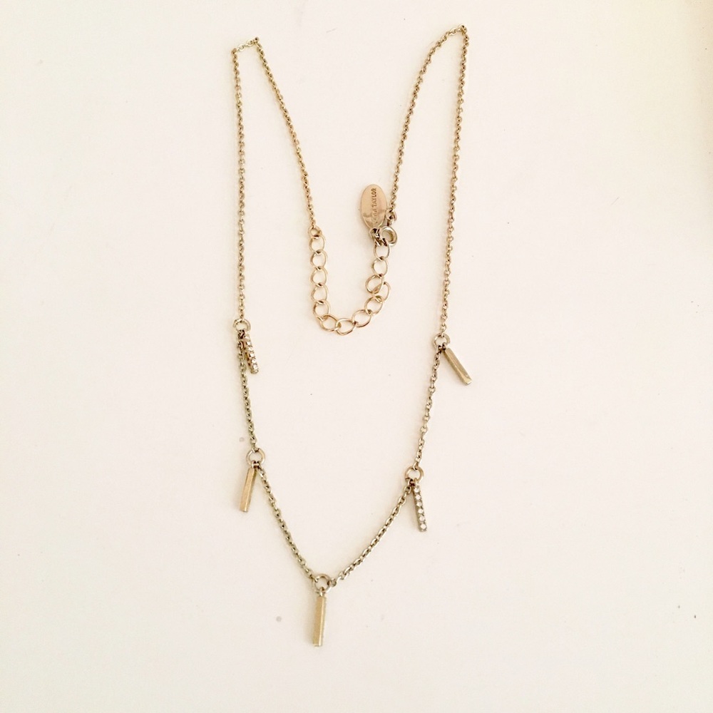 Gold & Pavé Crystal Charm Necklace Summer Wedding