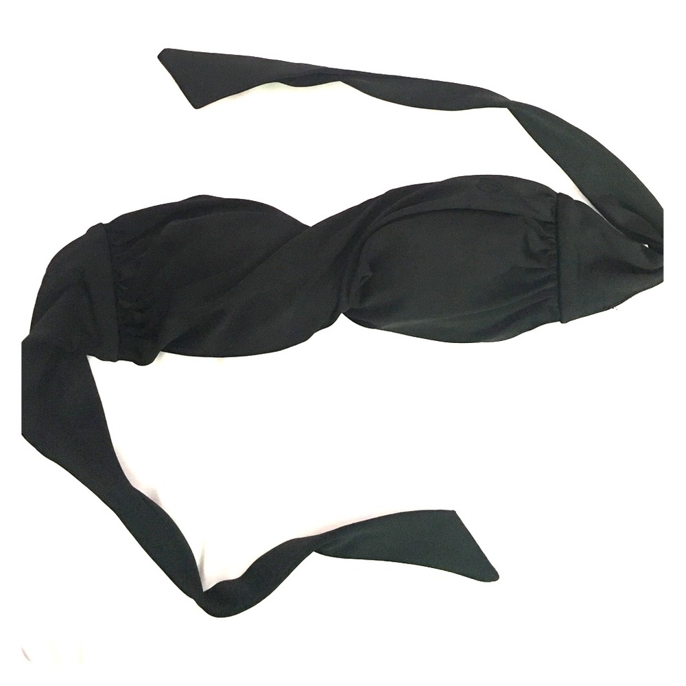 Black strapless top
