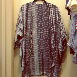 blue tie dye kimono