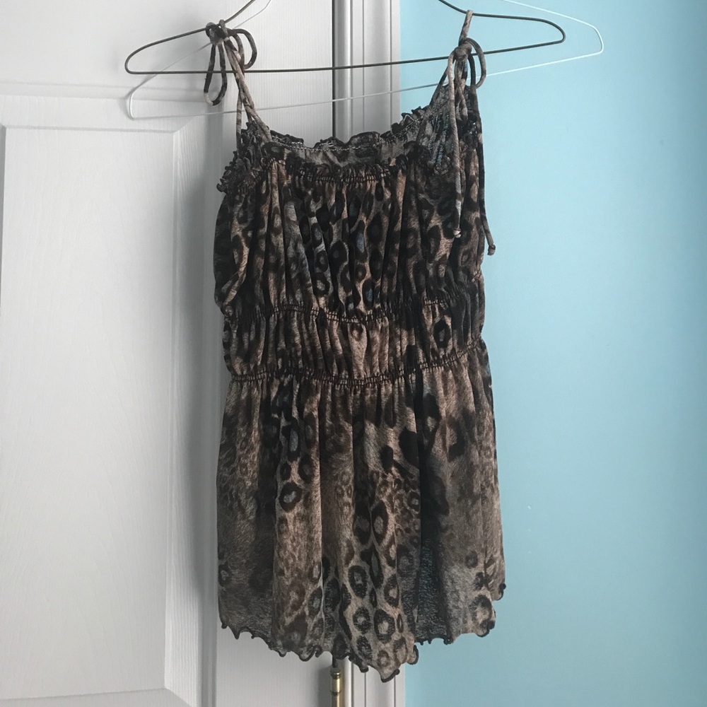 Leopard print tank top