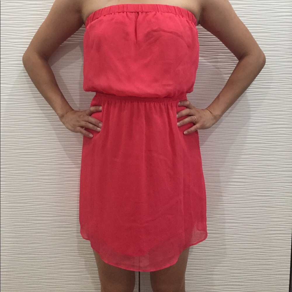 Pink strapless dress or beach coverup