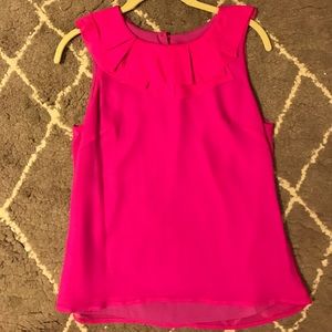 Jcrew Fuschia Silk Top