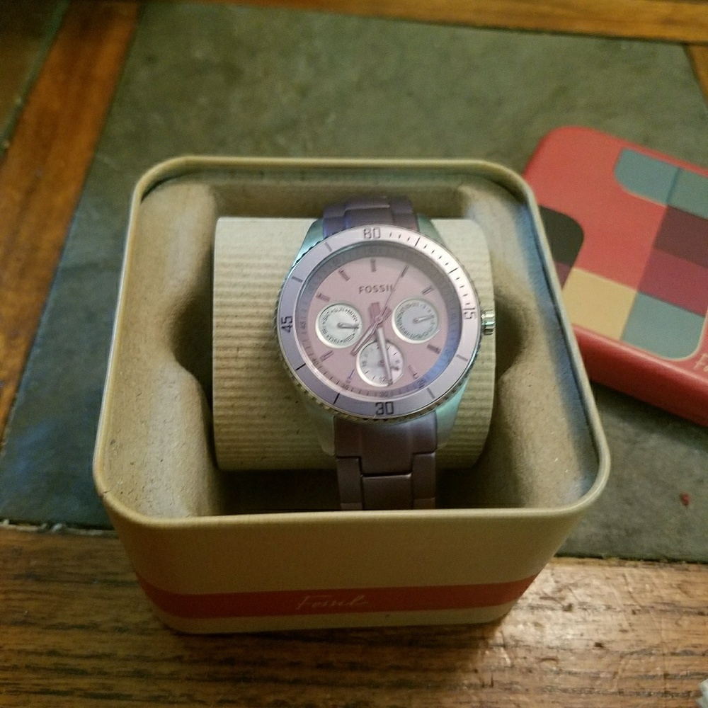 Purple Fossil Watch