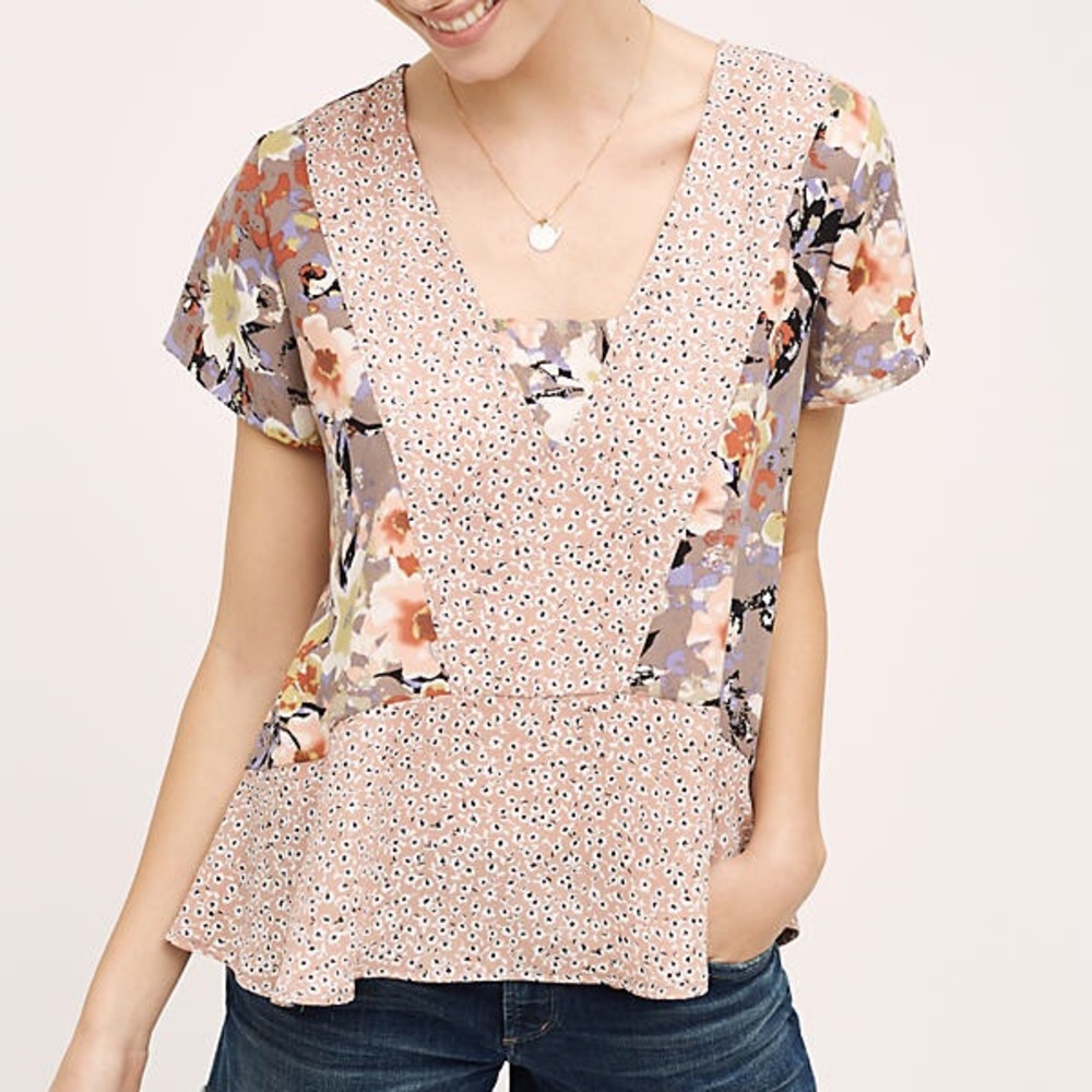 Anthropologie Verina Peplum Top (S)