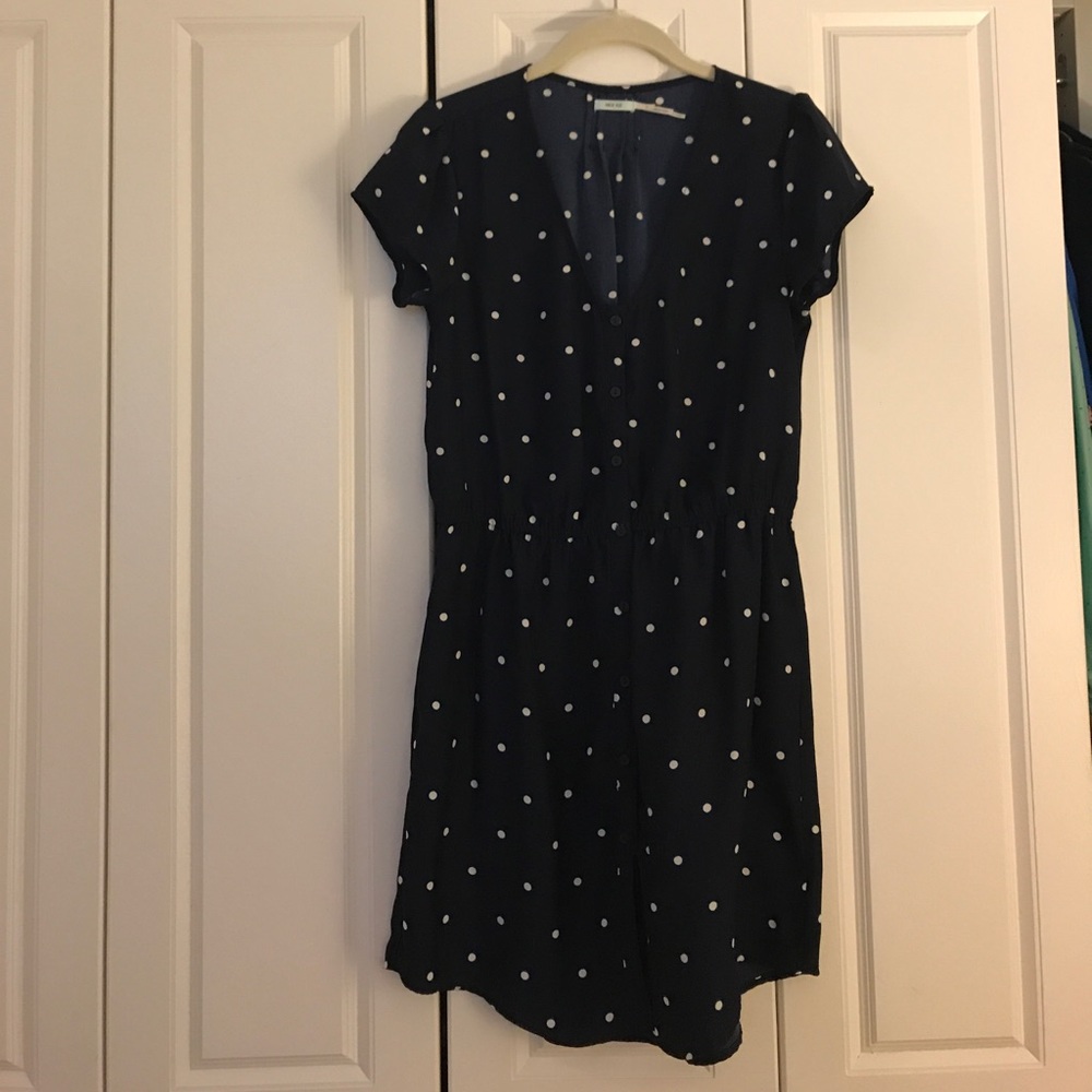 Urban Outfitters Navy Polka Dot Dress