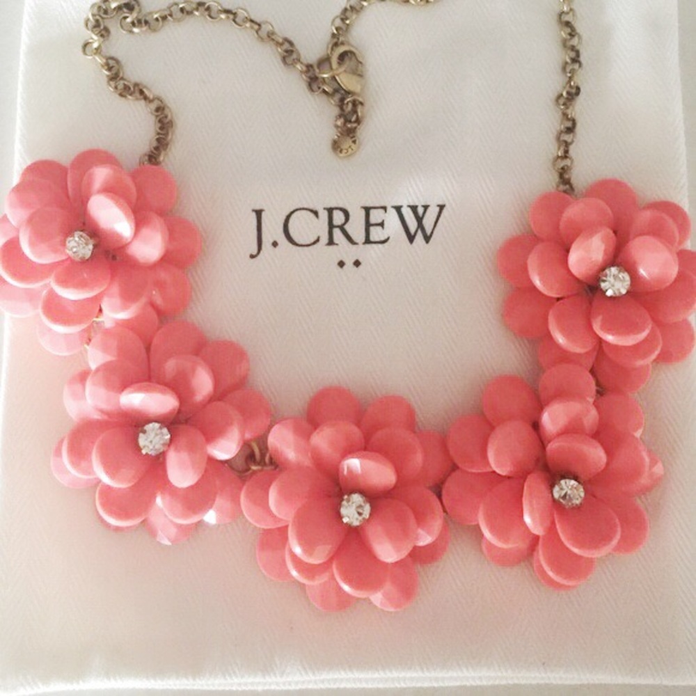 JCrew Pink Floral Necklace