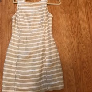 banana republic stripped shift dress