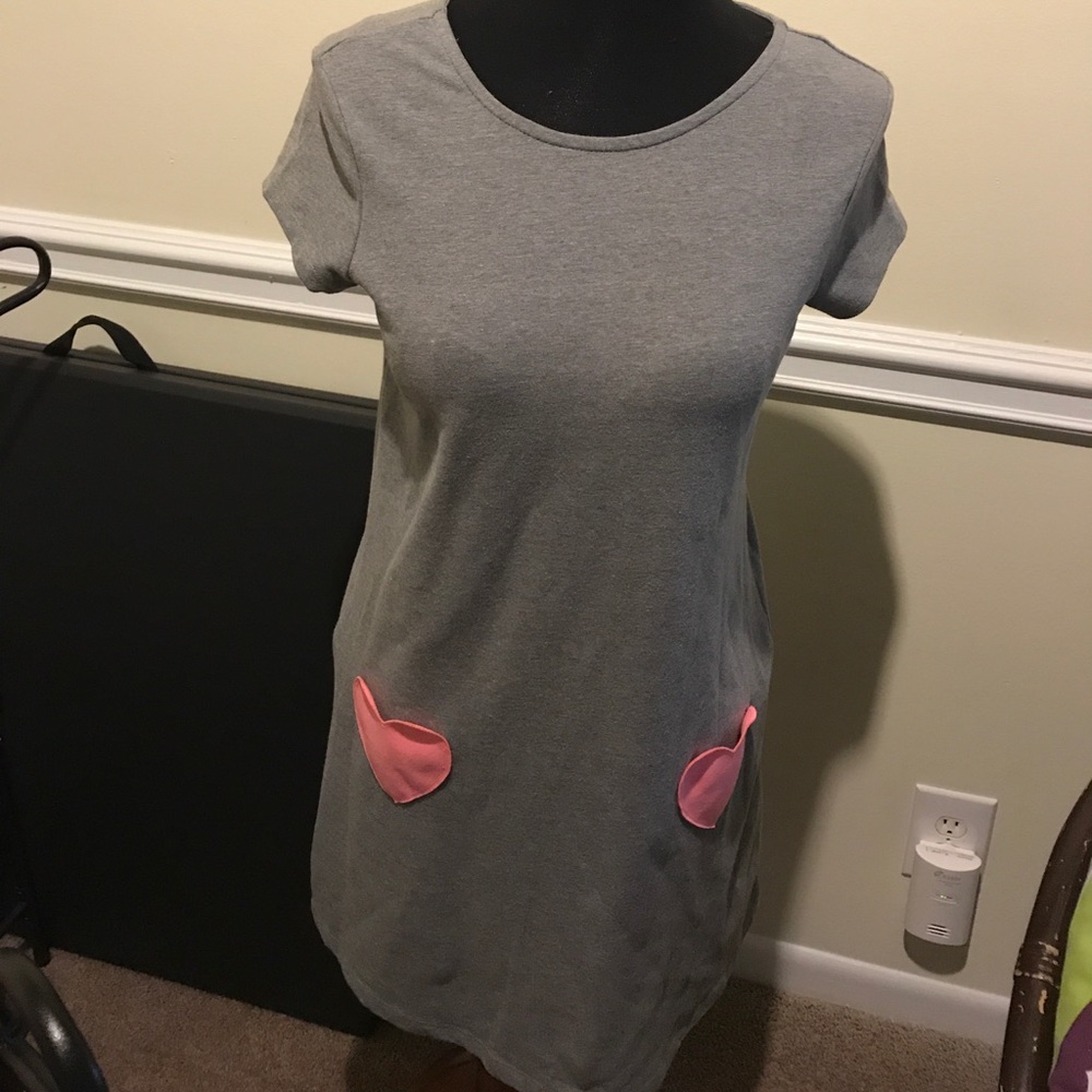 NWOT Cat & Jack Target gray heart pocket dress