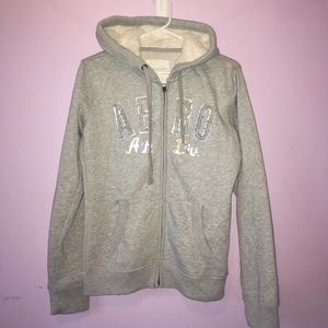 Gray Zip-Up Hoodie