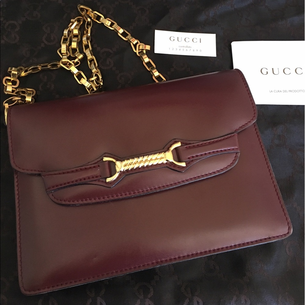 💥💯Authentic Burgundy Gucci bag/made in Italy