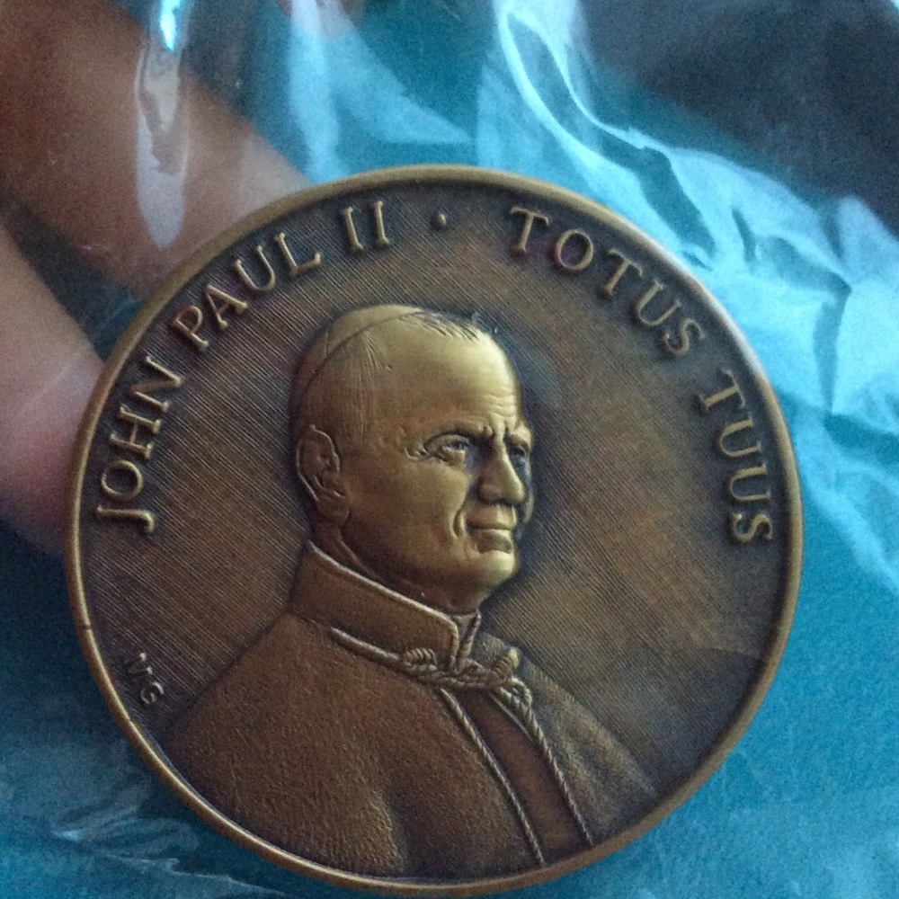 POPE JOHN ll 1987-1988. Authentic Medal