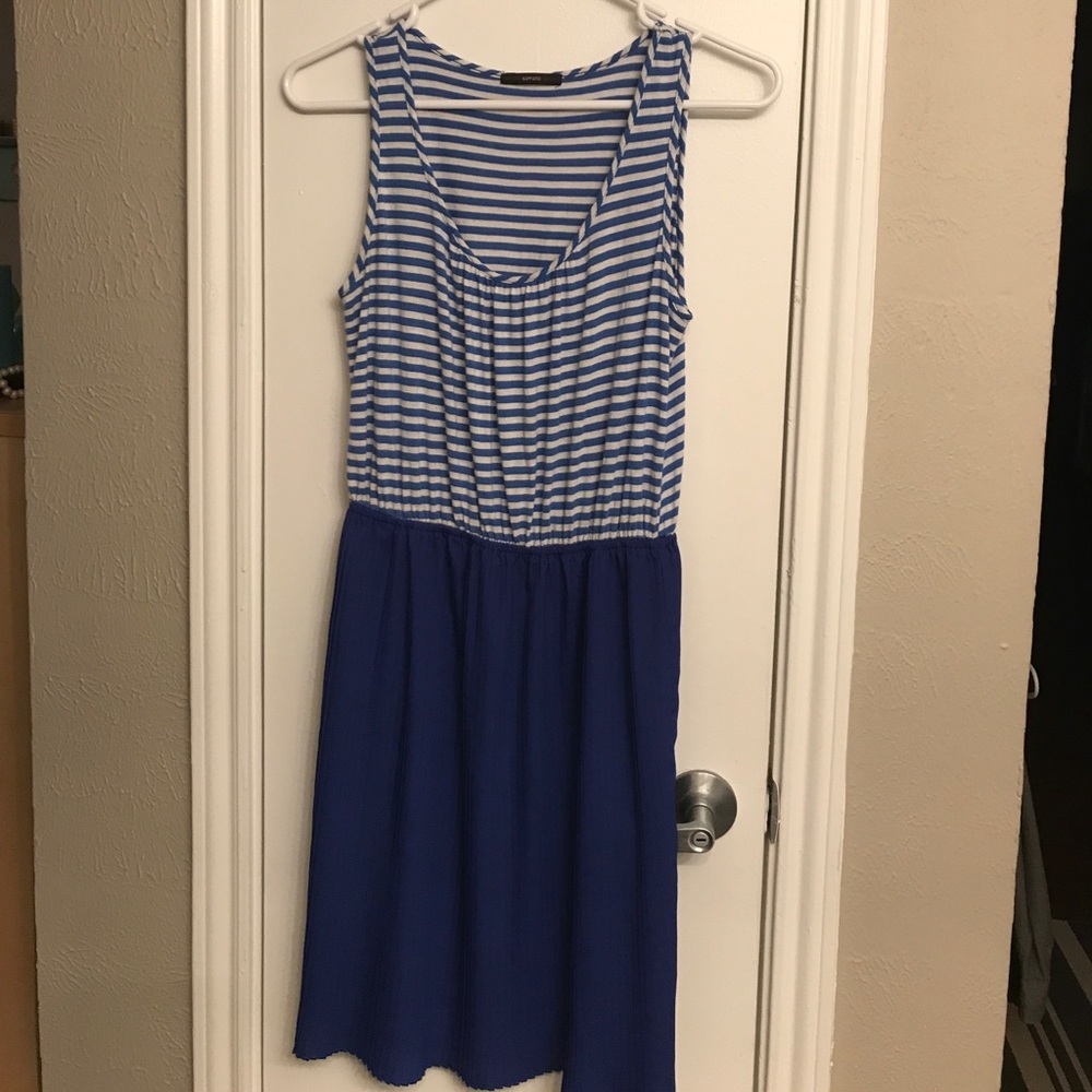 Nordstrom Soprano striped dress with pleated skirt