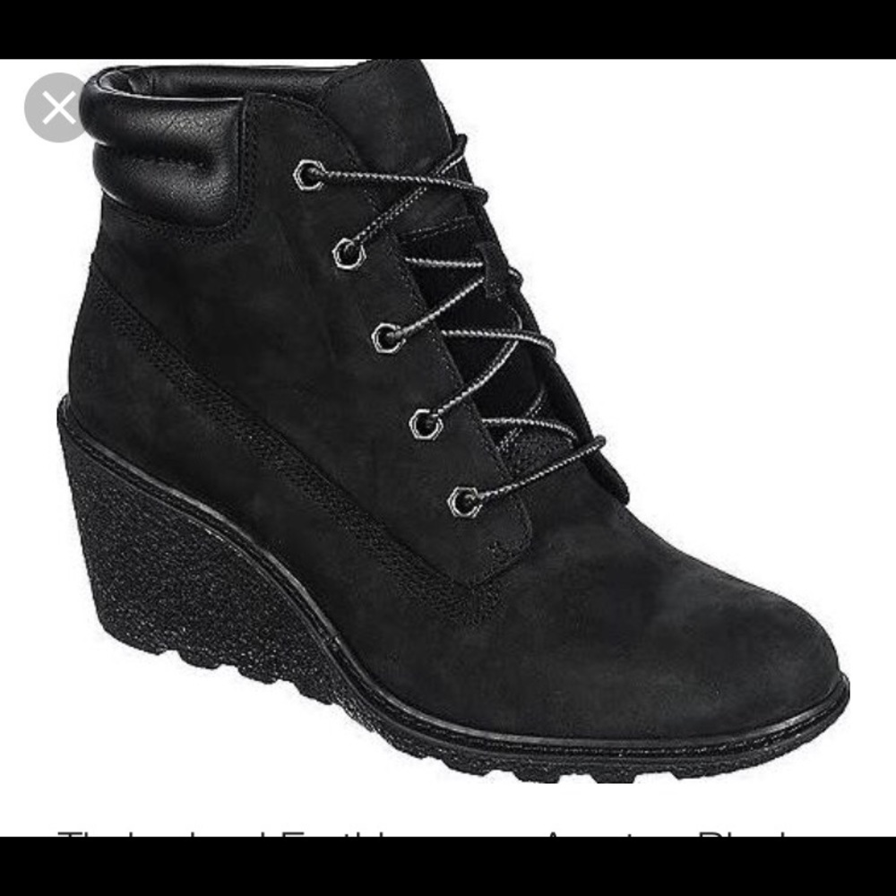 Black timberland booties