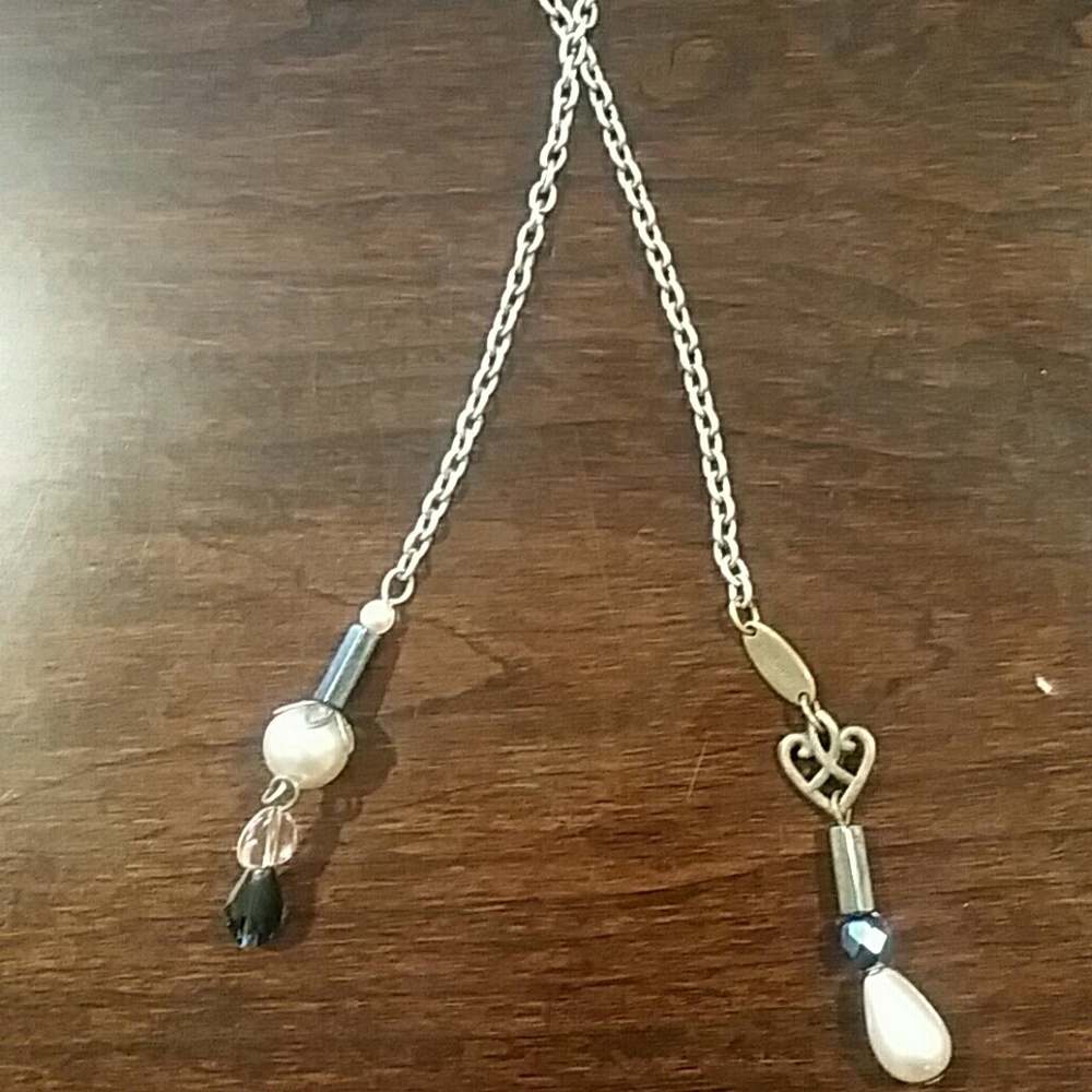 Sabika Lariat Style Necklace with Teardrop Pearl