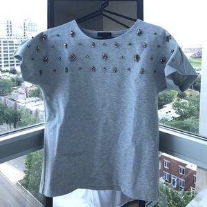 J crew jeweled shirt