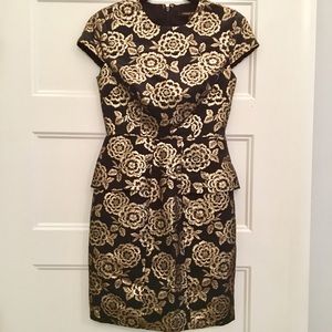 Gold + Black Cynthia Steffe Cocktail Dress