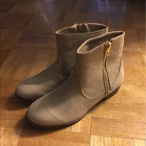 Tan booties never worn