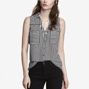 Express striped sleeveless portofino shirt