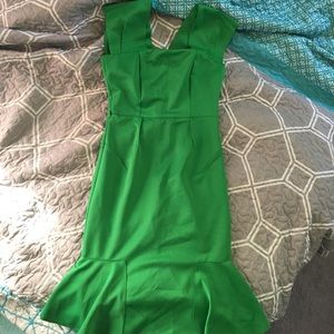 Green Peplum dress