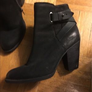 Black heeled booties
