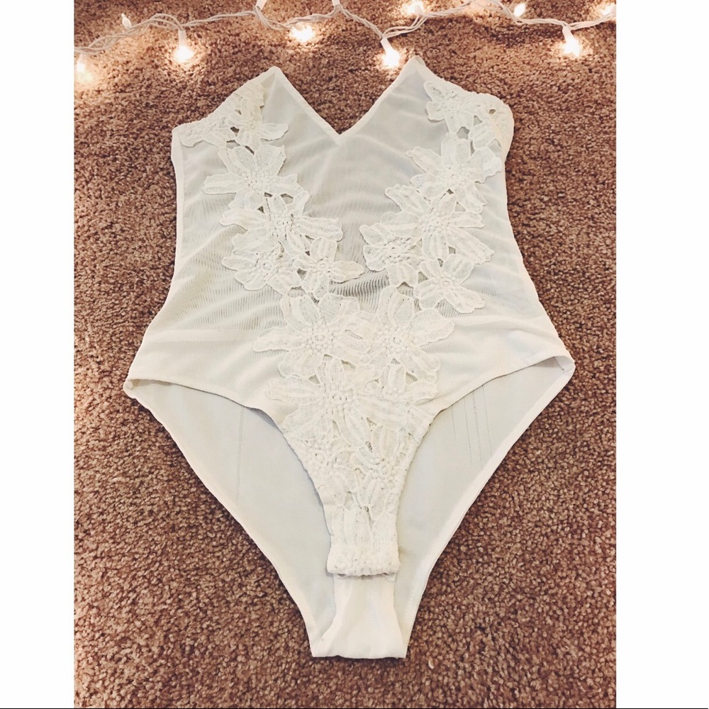 Flower See-Through One Piece