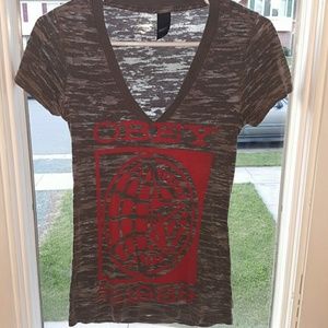 Grey OBEY top
