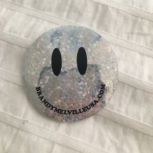 Holographic smiley face sticker
