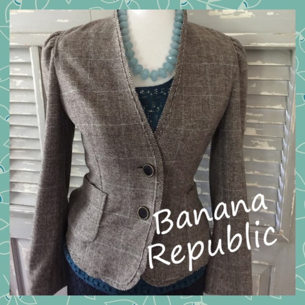 🔥Banana Republic Wool Blend Jacket Size 6