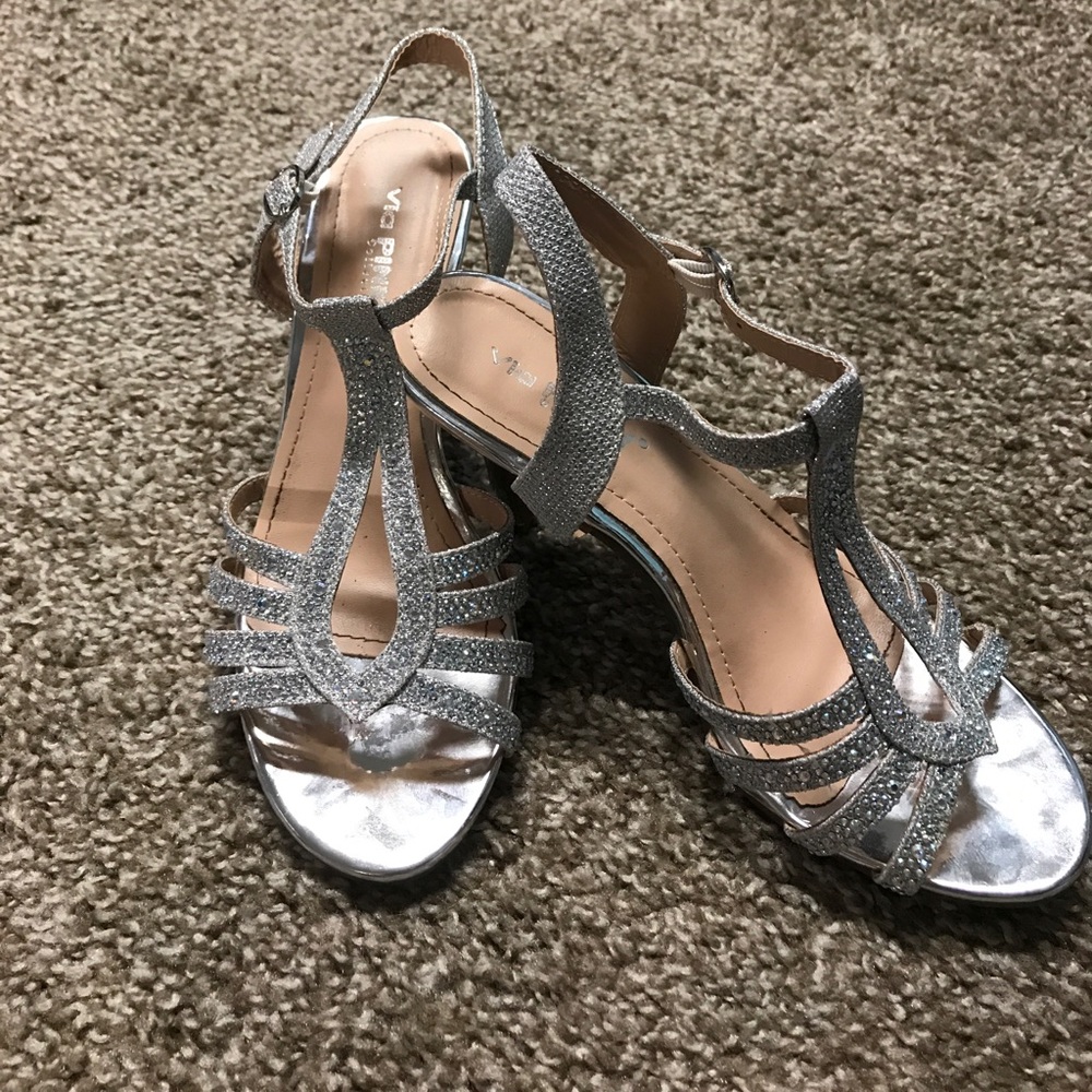 Silver Sparkly Heels
